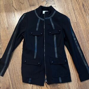 Joseph Ribkoff Black Jacket with Button Accents Nwt size 10